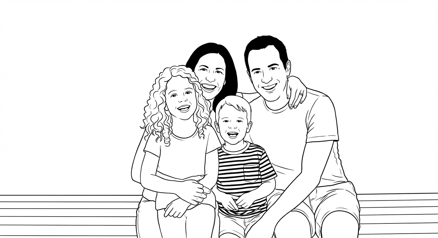 Family coloring page